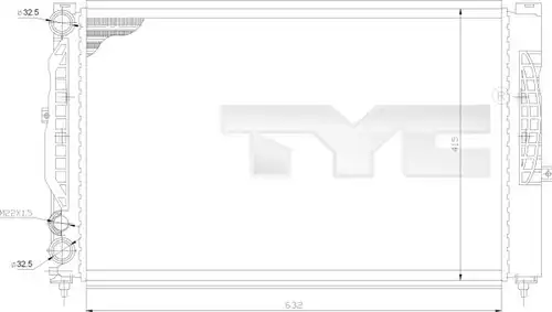 воден радиатор TYC 702-0011