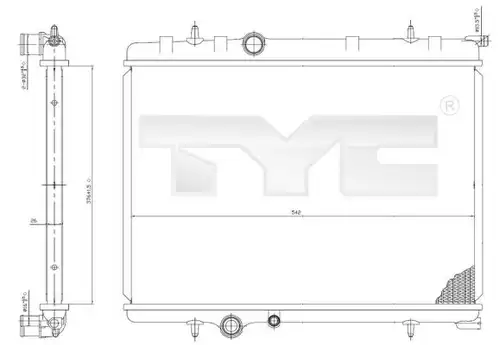воден радиатор TYC 705-0028