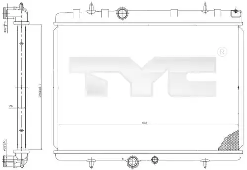 воден радиатор TYC 705-0065