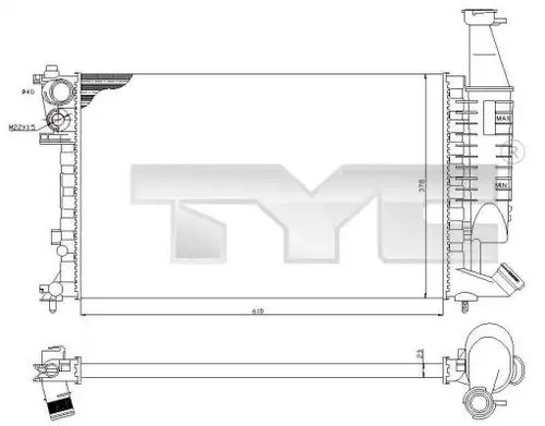 воден радиатор TYC 705-0069