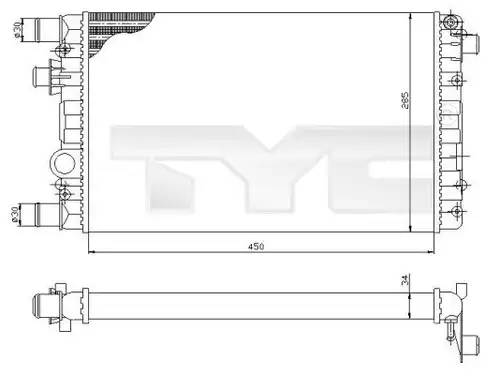 воден радиатор TYC 709-0012
