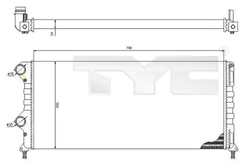 воден радиатор TYC 709-0015-R