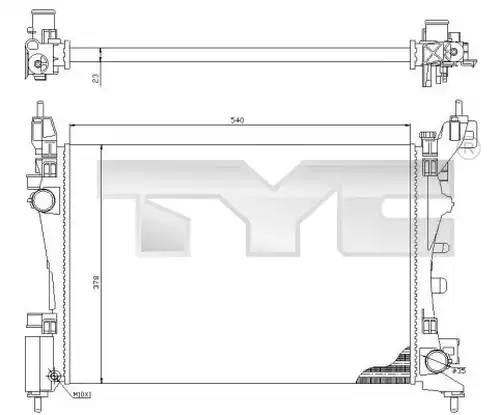 воден радиатор TYC 709-0018