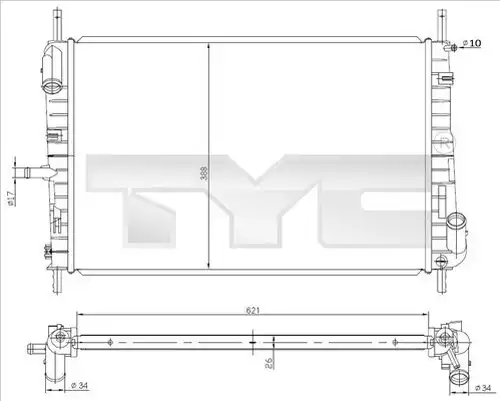 воден радиатор TYC 710-0047