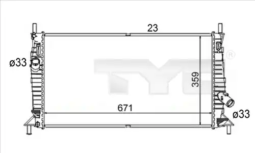 воден радиатор TYC 710-0056-R
