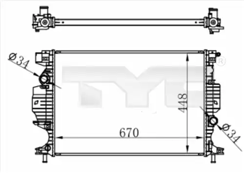 воден радиатор TYC 710-0060