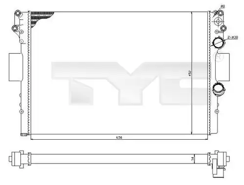 воден радиатор TYC 715-0001-R