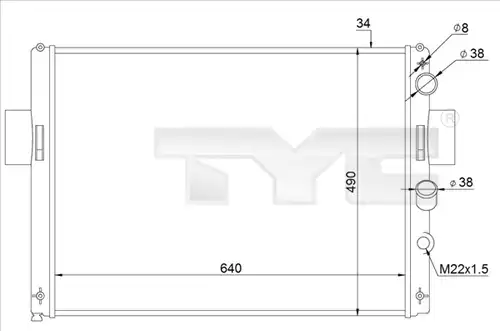 воден радиатор TYC 715-0003-R