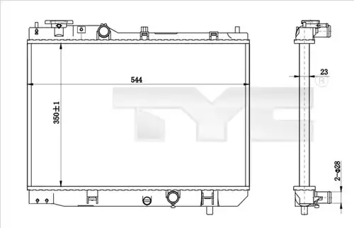 воден радиатор TYC 720-0001-R