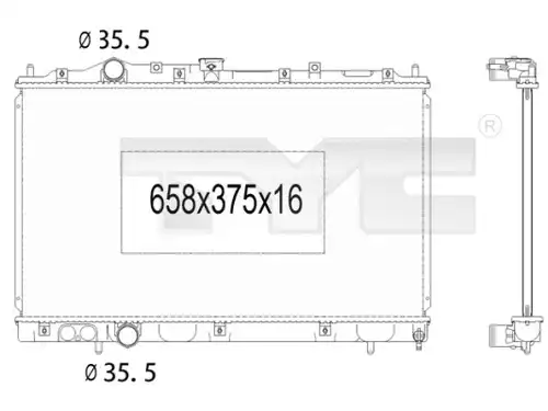 воден радиатор TYC 723-1009