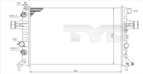 воден радиатор TYC 725-0006