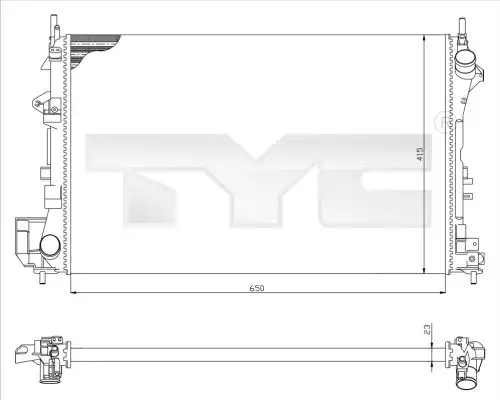 воден радиатор TYC 725-0009