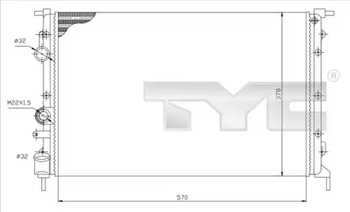 воден радиатор TYC 728-0027