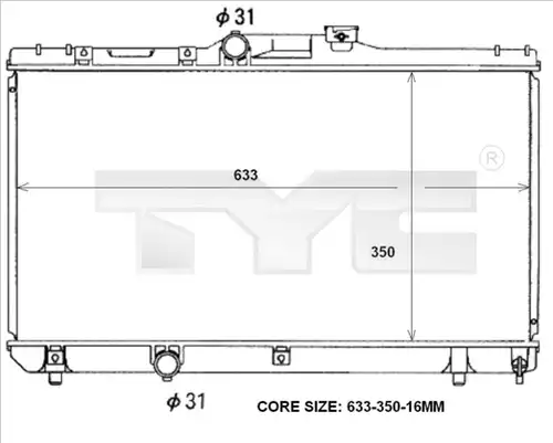 воден радиатор TYC 736-0047