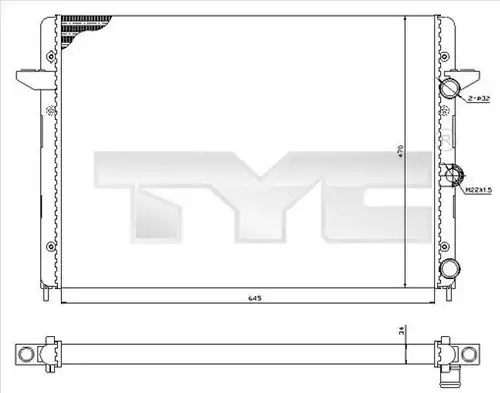 воден радиатор TYC 737-0005