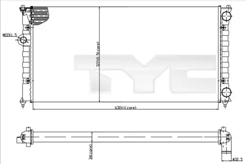 воден радиатор TYC 737-0029