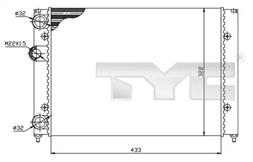 воден радиатор TYC 737-0039