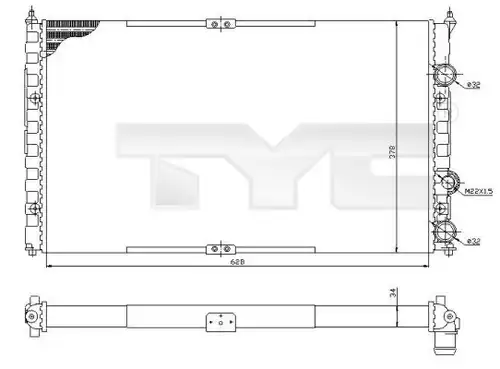 воден радиатор TYC 737-0057