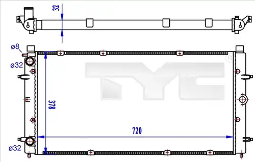 воден радиатор TYC 737-0059-R