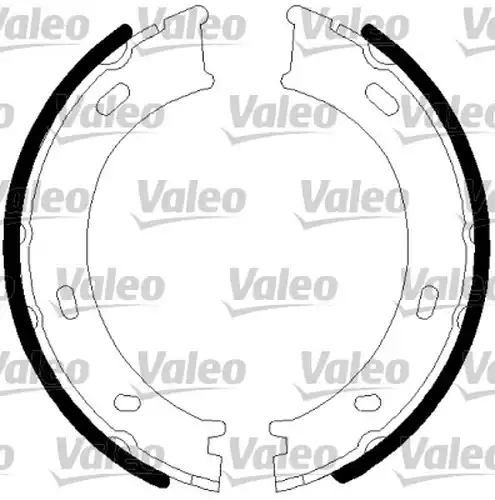 комплект спирачна челюст, ръчна спирачка VALEO 128901