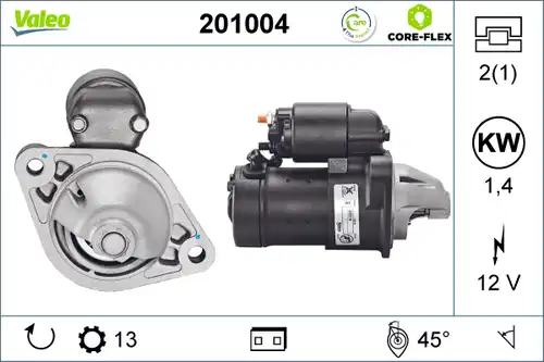 стартер VALEO 201004