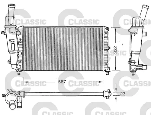 воден радиатор VALEO 231558