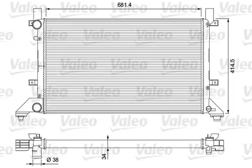воден радиатор VALEO 231605