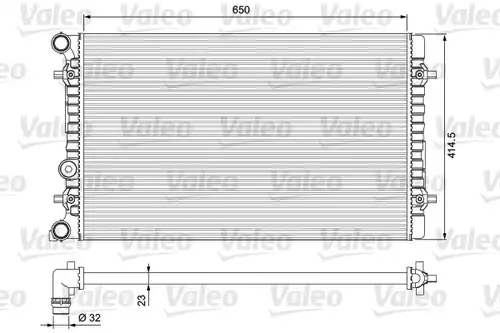 воден радиатор VALEO 232175