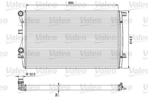 воден радиатор VALEO 232872