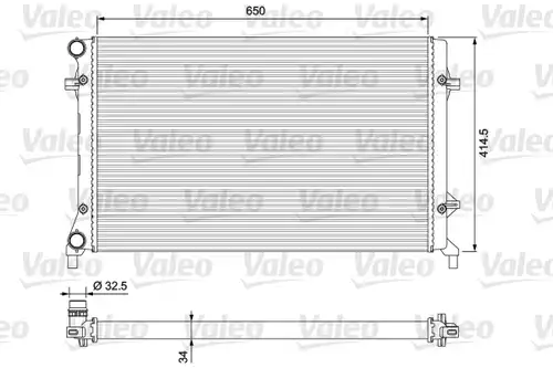 воден радиатор VALEO 234335