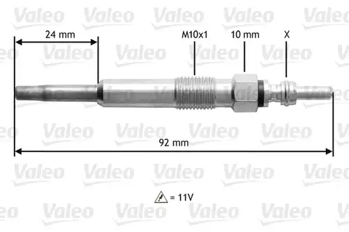 подгревна свещ VALEO 345104