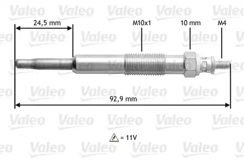 подгревна свещ VALEO 345106