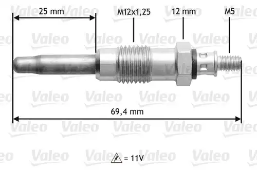 подгревна свещ VALEO 345107