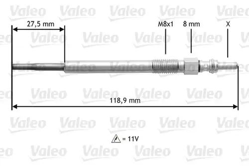 подгревна свещ VALEO 345118
