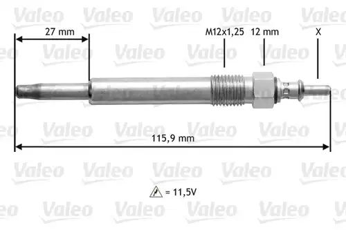 подгревна свещ VALEO 345129