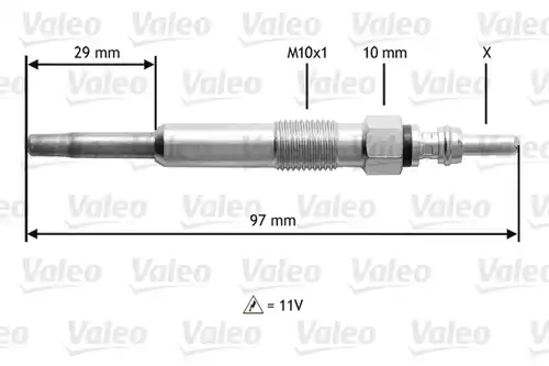 подгревна свещ VALEO 345136