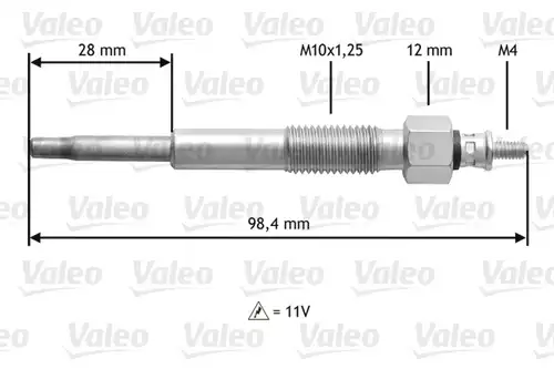 подгревна свещ VALEO 345155