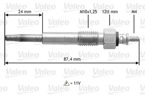 подгревна свещ VALEO 345159