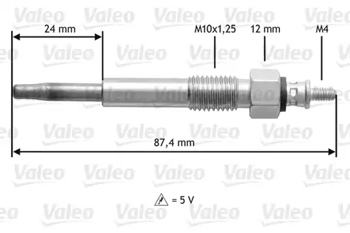 подгревна свещ VALEO 345176