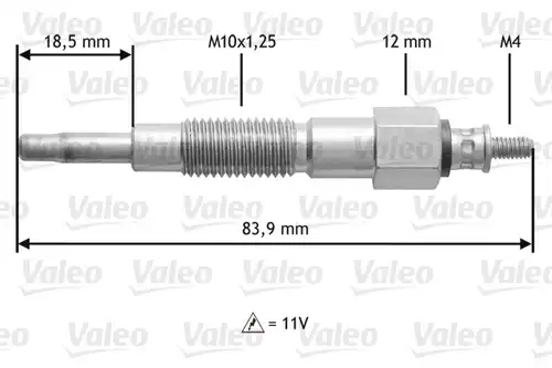 подгревна свещ VALEO 345180