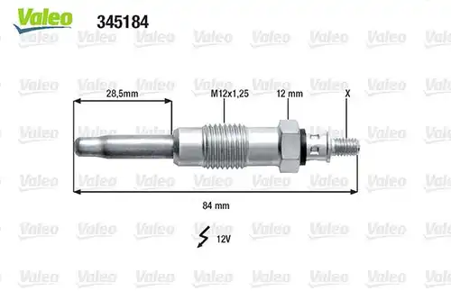 подгревна свещ VALEO 345184