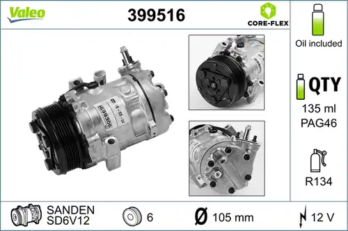 компресор за климатик VALEO 399516