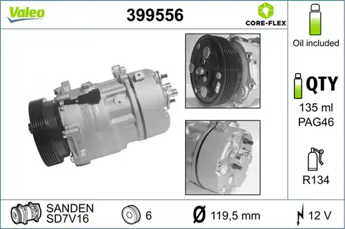 компресор за климатик VALEO 399556
