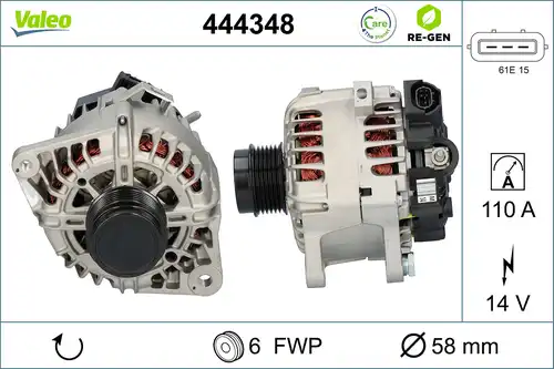 генератор VALEO 444348