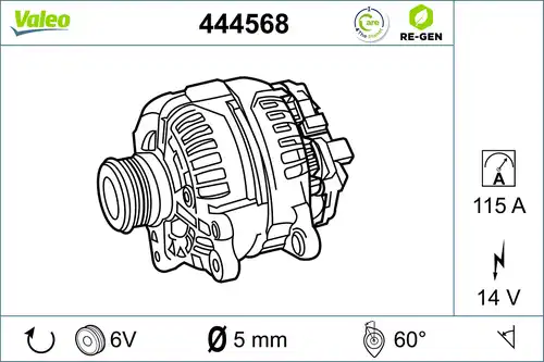 генератор VALEO 444568