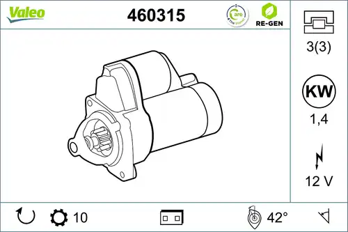 стартер VALEO 460315
