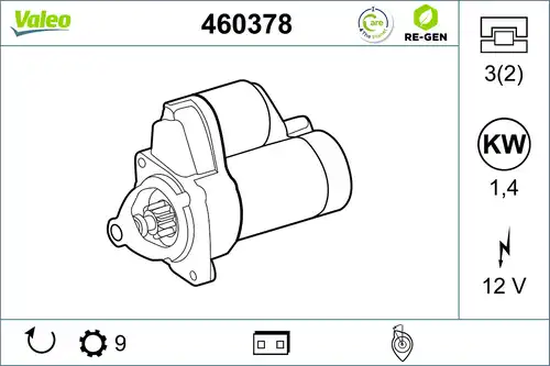 стартер VALEO 460378