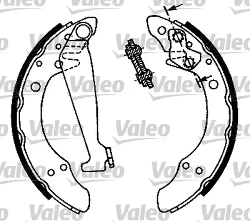 комплект спирачна челюст VALEO 553892