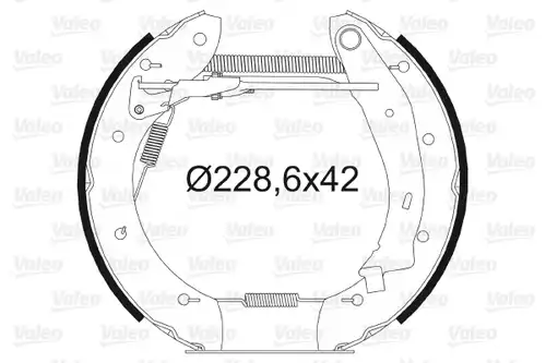 комплект спирачна челюст VALEO 554608