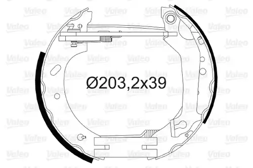 комплект спирачна челюст VALEO 554737